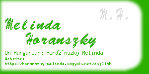 melinda horanszky business card